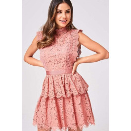 Girls on film lace 2025 tiered dress
